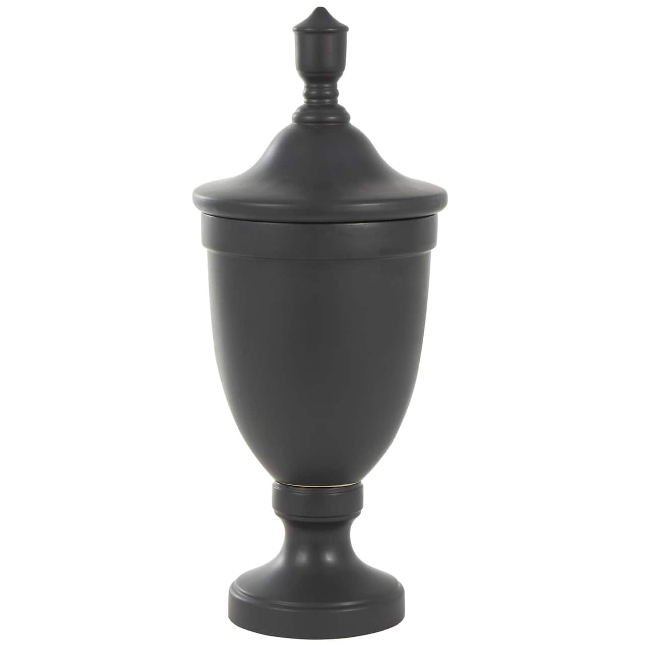 Ceramic Fluted Urn-Shaped Living Room Decorative Jar with Lid